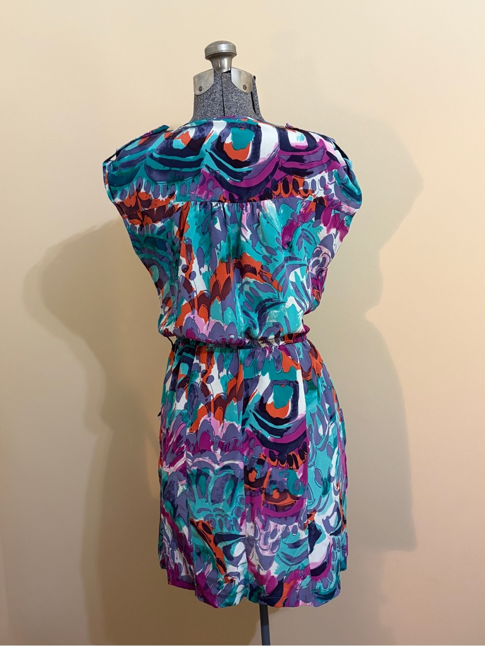 Charlie Jade Teal & Purple Ruffled Mini Dress - Picture 3 of 12